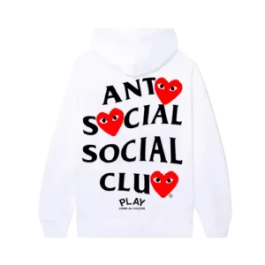 Cdg Assc X Comme Des Garcons White Hoodie