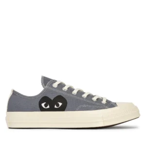 Cdg Converse Black Heart Grey Low Top