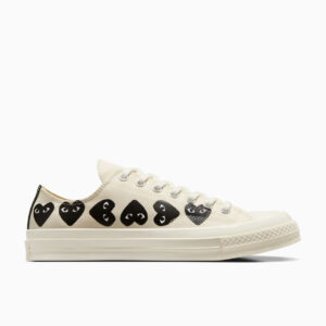 Cdg Converse Multi Hearts Low Top White