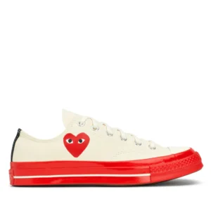 Cdg Converse Red Sole Low Top (White)