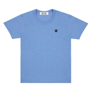 CDG Play Basic Coloured T-shirt Small Black Emblem (Blue)