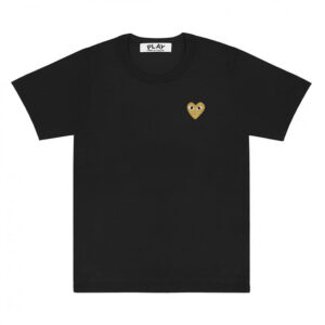 CDG Play Basic T-shirt Gold Emblem (Black)