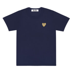 CDG Play Basic T-shirt Gold Emblem (Navy)