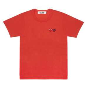 CDG Play Basic T-shirt Two Emblems (Red)