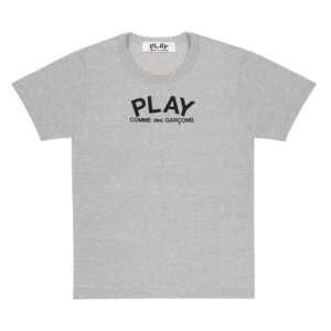 CDG Play T-shirt Black Small Logo And Heart On Back