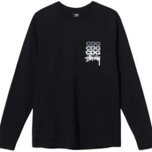 Stussy X Cdg Dot Ls Long Sleeve Black